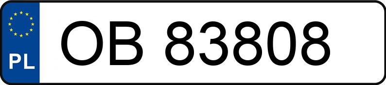 Numer rejestracyjny OB 83808 posiada VOLKSWAGEN GOLF - OB83808