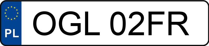 Numer rejestracyjny OGL 02FR posiada RENAULT Megane 1.8 MR`99 E3 Dynamique - OGL02FR