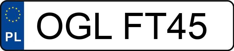 Numer rejestracyjny OGL FT45 posiada KIA CEED - OGLFT45 Numer rejestracyjny OGL FT45 posiada KIA CEED - OGLFT45