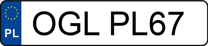 Numer rejestracyjny OGL PL67 posiada FORD FIESTA - OGLPL67