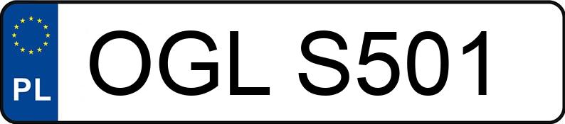 Le numéro d’enregistrement OGL S501 a AUDI 80 2.0 Kat. B4 80 2.0 Kat. B4 - OGLS501