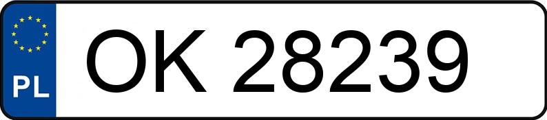 Numer rejestracyjny OK 28239 posiada FORD FIESTA 1.4 KAT - OK28239