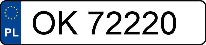 Numer rejestracyjny OK 72220 posiada INFINITI FX30D - OK72220