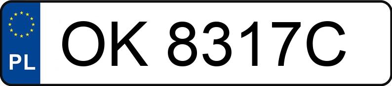 Numer rejestracyjny OK 8317C posiada SAAB 9-3 Sport 1.8 MR`08 E4 - OK8317C