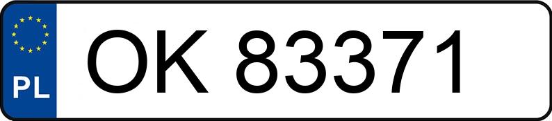 Numer rejestracyjny OK 83371 posiada AUDI A3 SPORTBACK - OK83371