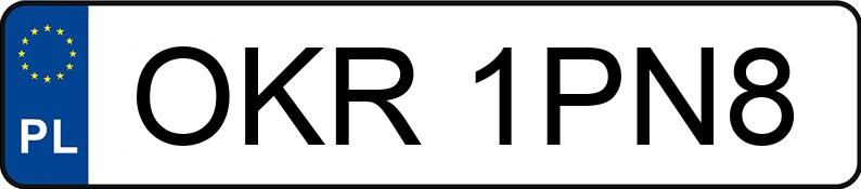 Numer rejestracyjny OKR 1PN8 posiada OPEL MERIVA - OKR1PN8 Numer rejestracyjny OKR 1PN8 posiada OPEL MERIVA - OKR1PN8