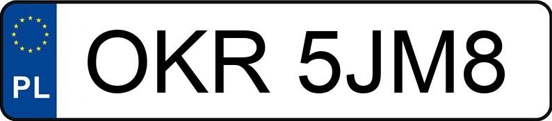 Numer rejestracyjny OKR 5JM8 posiada PEUGEOT 607 - OKR5JM8