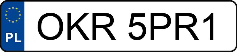 Numer rejestracyjny OKR 5PR1 posiada BMW M 5 4.4 MR`16 E6d F90 M xDrive Competition Steptronic - OKR5PR1
