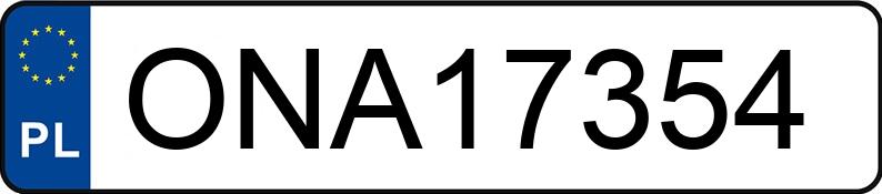 Numer rejestracyjny ONA 17354 posiada AUDI A3 - ONA17354