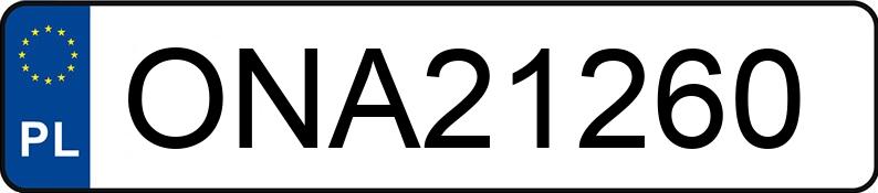 Numer rejestracyjny ONA 21260 posiada AUDI A4 - ONA21260