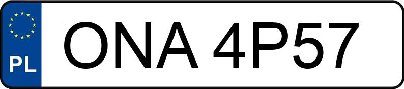Numer rejestracyjny ONA 4P57 posiada OPEL ASTRA - ONA4P57