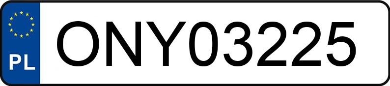 Numer rejestracyjny ONY 03225 posiada MERCEDES-BENZ 250 - ONY03225