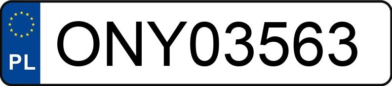 Numer rejestracyjny ONY 03563 posiada AUTOSAN D-44A - ONY03563