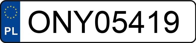 Numer rejestracyjny ONY 05419 posiada AUDI A6 3.2 FSI MR`04 E4 4F A6 3.2 FSI MR`04 E4 4F - ONY05419