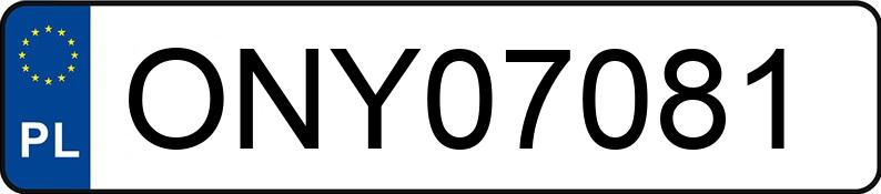 Numer rejestracyjny ONY 07081 posiada KIA CEED - ONY07081