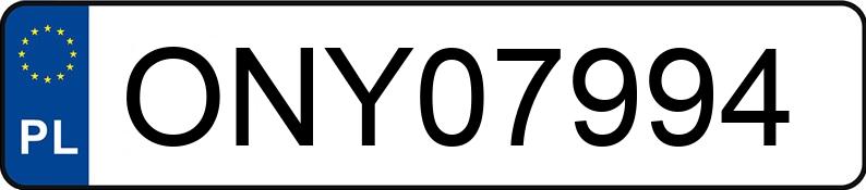 Numer rejestracyjny ONY 07994 posiada BMW 520 Diesel MR`03 E3 E60 520 Diesel MR`03 E3 E60 - ONY07994