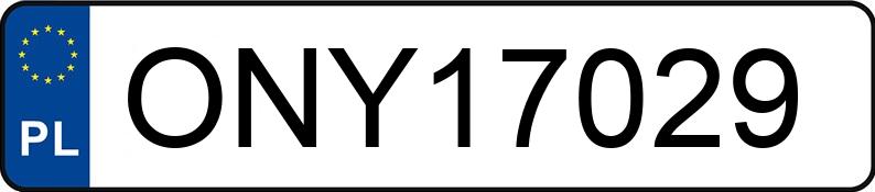 Numer rejestracyjny ONY 17029 posiada RENAULT SCENIC - ONY17029