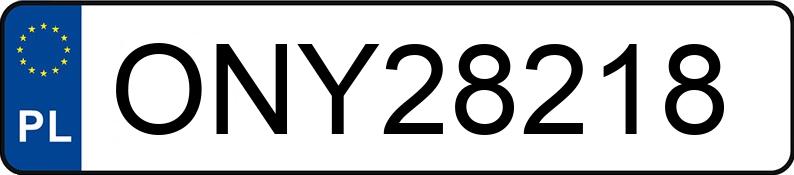 Numer rejestracyjny ONY 28218 posiada VOLKSWAGEN GOLF SPORTSVAN - ONY28218