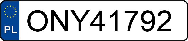 Numer rejestracyjny ONY 41792 posiada SEAT ALTEA - ONY41792