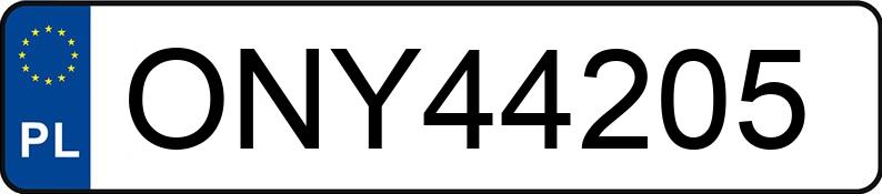 Numer rejestracyjny ONY 44205 posiada AUDI A3 - ONY44205