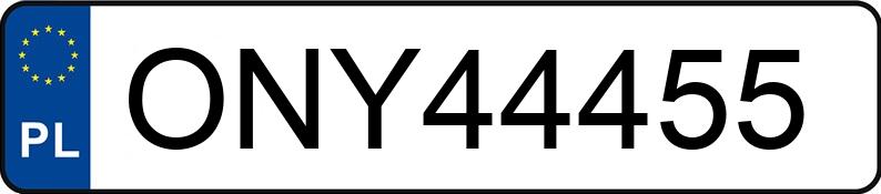 Numer rejestracyjny ONY 44455 posiada AUDI A4 AVANT - ONY44455