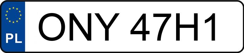 Numer rejestracyjny ONY 47H1 posiada FORD FOCUS C-MAX 1.8 TDCI - ONY47H1