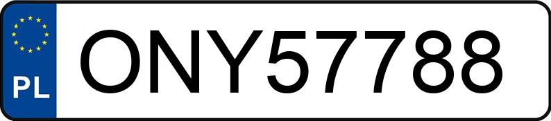 Numer rejestracyjny ONY 57788 posiada ALFA ROMEO Giulia 2.0 Turbo MR`16 E6 952 Aut. - ONY57788