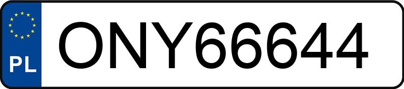 Numer rejestracyjny ONY 66644 posiada AUDI A4 - ONY66644