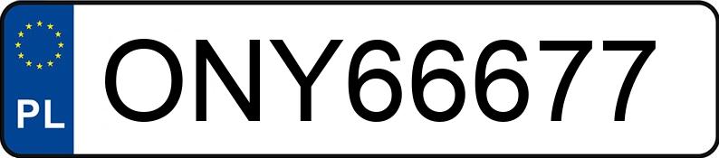 Numer rejestracyjny ONY 66677 posiada KIA Ceed 1.0 MR`18 E6 M - ONY66677