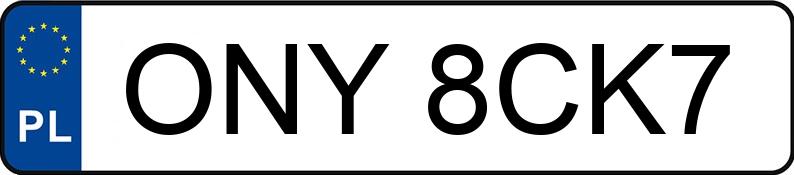 Numer rejestracyjny ONY 8CK7 posiada VOLKSWAGEN PASSAT 1.9 TDI - ONY8CK7