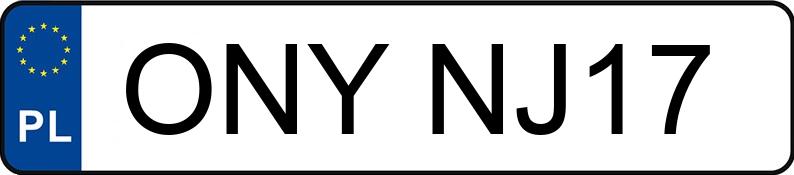 Il numero di registrazione ONY NJ17 ha HYUNDAI i30 1.4 MR`15 E6 Base - ONYNJ17