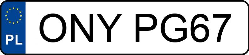 Numer rejestracyjny ONY PG67 posiada VOLKSWAGEN Passat B6 2.0 TDI MR`05 E4 Highline DSG - ONYPG67