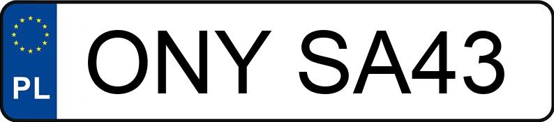 Numer rejestracyjny ONY SA43 posiada MAZDA Premacy 1.8 Kat. MR`01 E3 Active - ONYSA43
