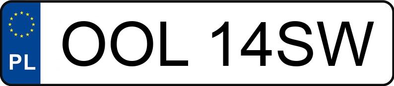 Numer rejestracyjny OOL 14SW posiada TOYOTA Corolla Hatchback MR`04 E4 T-Sport Sol - OOL14SW