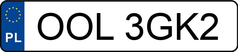 Numer rejestracyjny OOL 3GK2 posiada VOLKSWAGEN GOLF - OOL3GK2