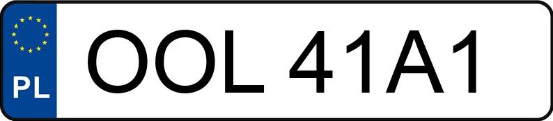 Numer rejestracyjny OOL 41A1 posiada AUDI A4 - OOL41A1 Numer rejestracyjny OOL 41A1 posiada AUDI A4 - OOL41A1