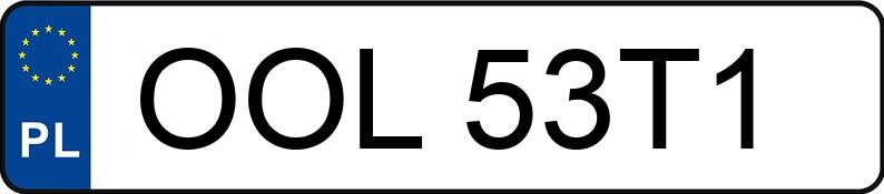 Numer rejestracyjny OOL 53T1 posiada VOLKSWAGEN GOLF - OOL53T1 Numer rejestracyjny OOL 53T1 posiada VOLKSWAGEN GOLF - OOL53T1