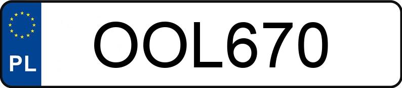 Numer rejestracyjny OOL 670 posiada BMW  - OOL670