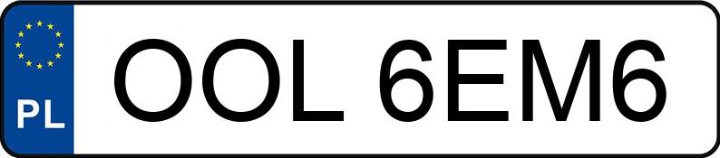Numer rejestracyjny OOL 6EM6 posiada VOLKSWAGEN PASSAT - OOL6EM6