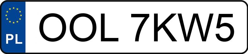 Numer rejestracyjny OOL 7KW5 posiada OPEL INSIGNIA - OOL7KW5 Numer rejestracyjny OOL 7KW5 posiada OPEL INSIGNIA - OOL7KW5
