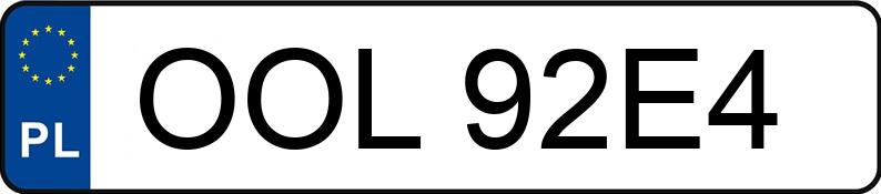 Numer rejestracyjny OOL 92E4 posiada FORD MONDEO - OOL92E4