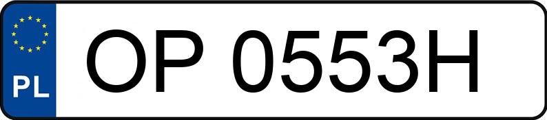 Numer rejestracyjny OP0553H posiada BMW 520i 24V Kat. E34 520i 24V Kat. E34
