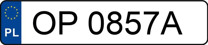 Numer rejestracyjny OP0857A posiada AUDI A3 1.9 TDi Kat. MR`96 8L A3 1.9 TDi Kat. MR`96 8L