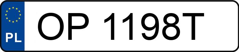 Numer rejestracyjny OP 1198T posiada VDL FUTURA FHD2-129/300 - OP1198T