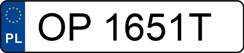 Numer rejestracyjny OP 1651T posiada RENAULT MEGANE - OP1651T