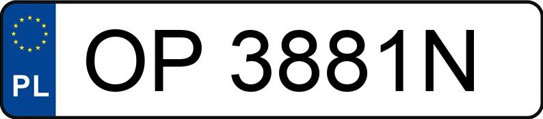 Numer rejestracyjny OP 3881N posiada KIA SPORTAGE - OP3881N Numer rejestracyjny OP 3881N posiada KIA SPORTAGE - OP3881N
