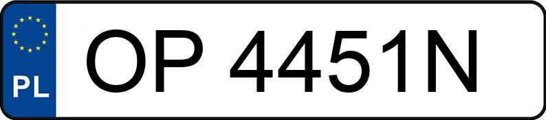 Numer rejestracyjny OP 4451N posiada PEUGEOT 406 - OP4451N