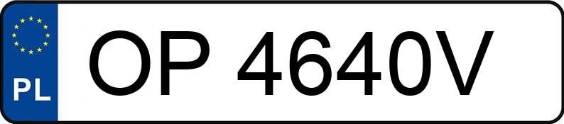 Numer rejestracyjny OP 4640V posiada PEUGEOT BOXER - OP4640V
