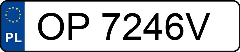 Numer rejestracyjny OP 7246V posiada TOYOTA PRIUS - OP7246V