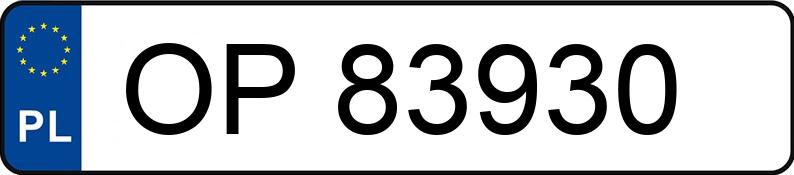 Numer rejestracyjny OP 83930 posiada AUDI 80 1.6 Kat. 89 80 1.6 Kat. 89 - OP83930
